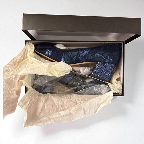 J. Crew Celia Pumps Green Brocade - Picture 2 of 6